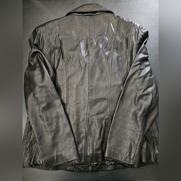 NWOT - Jones New York Black Leather Zippered Jacket - Size XL - Picture 6 of 9